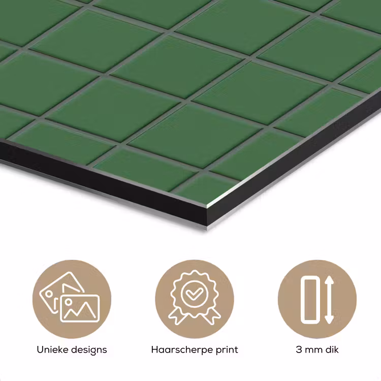 Patroon - Tegels - Groen aluminium wit klein 46 -closeup_NL