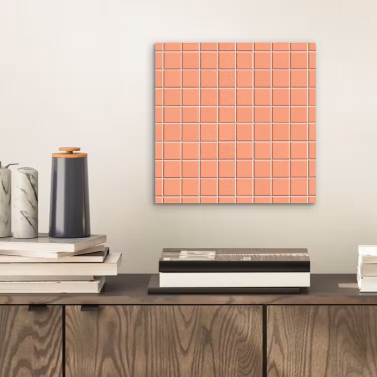 Patroon - Tegels - Perzik aluminium wit klein 46 -sfeer1