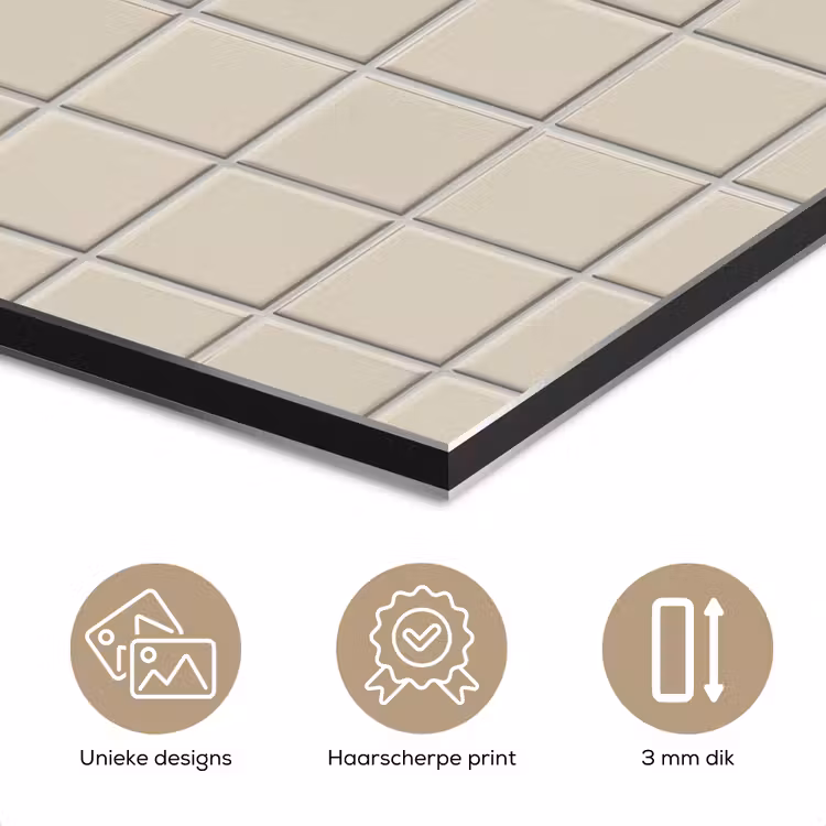 Patroon - Tegels - Taupe aluminium wit klein 46 -closeup_NL