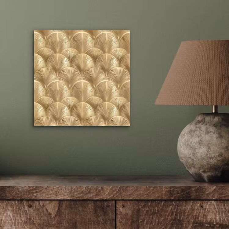 Patroon - Waaier - Goud aluminium wit klein 46 -sfeer2