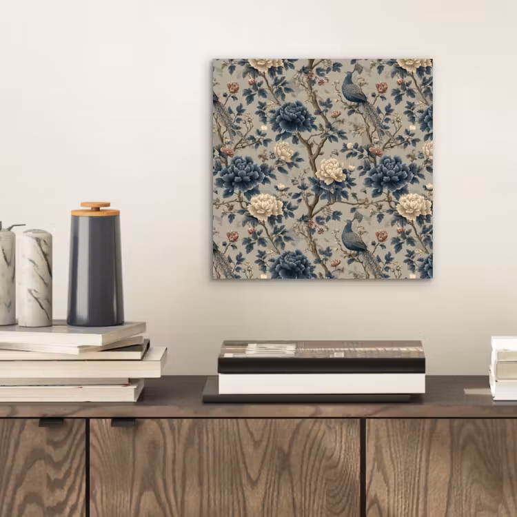 Pauw - Bloemen - Blauw aluminium wit klein 46 -sfeer1