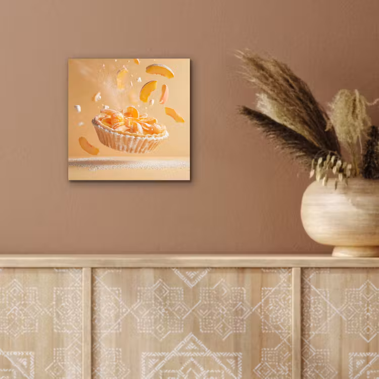 Peach - Eten - Taart - Oranje aluminium wit klein -sfeer4