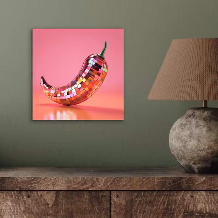 Peper - Disco - Rood - Glitter aluminium wit klein -sfeer2