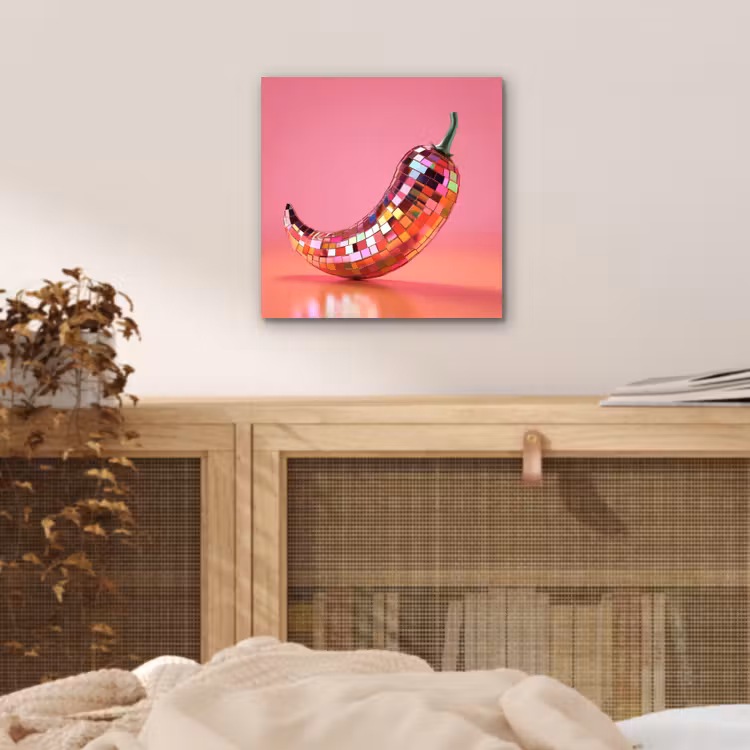 Peper - Disco - Rood - Glitter aluminium wit klein -sfeer3