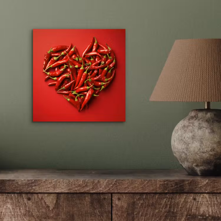 Pepers - Rood - Hart aluminium wit klein -sfeer2