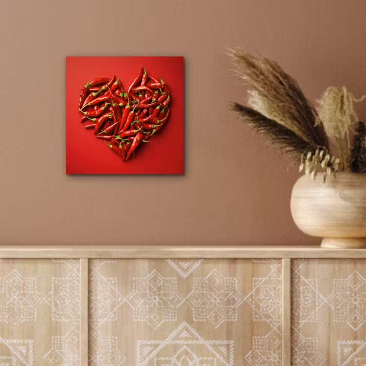Pepers - Rood - Hart aluminium wit klein -sfeer4