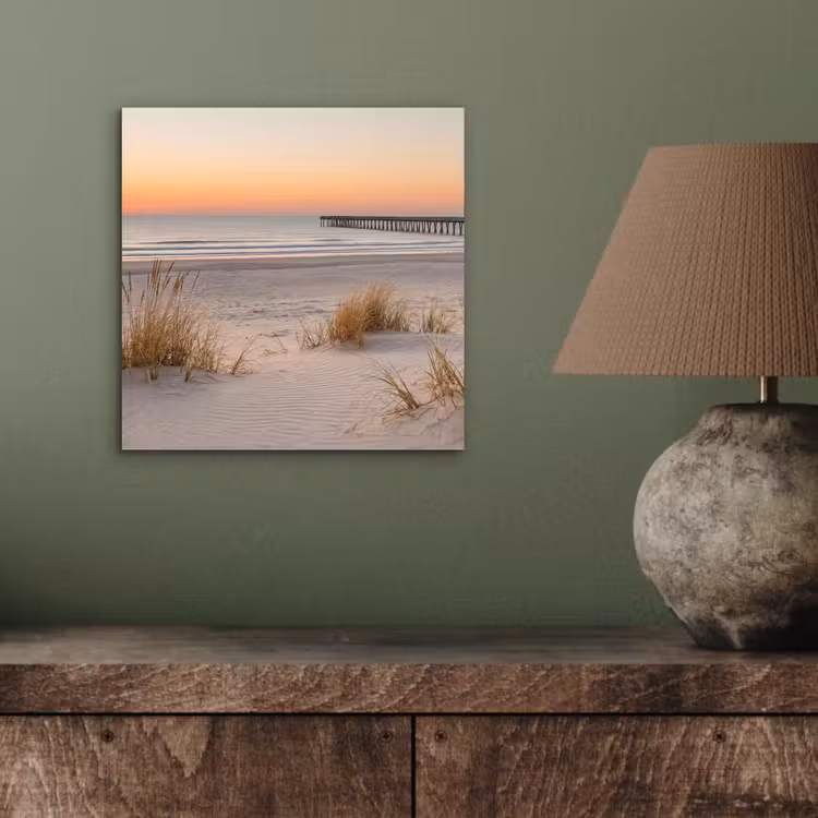 Pier - Zonsondergang - Strand aluminium wit klein -sfeer2