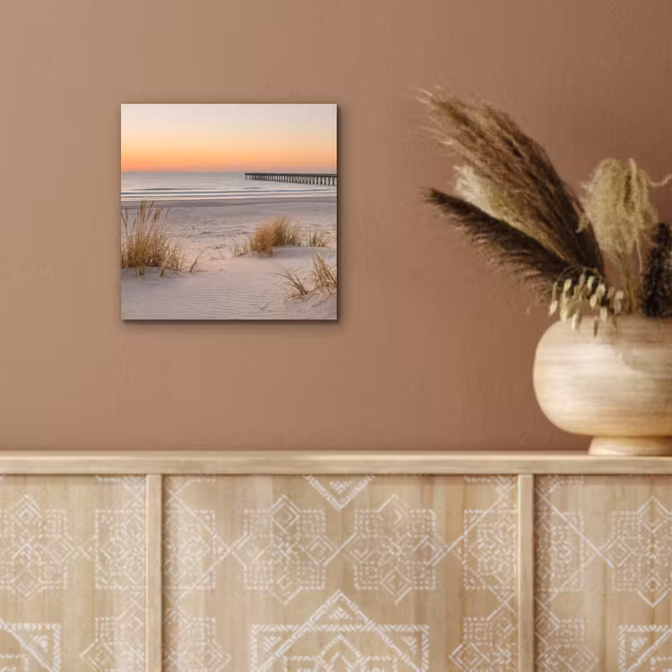 Pier - Zonsondergang - Strand aluminium wit klein -sfeer4