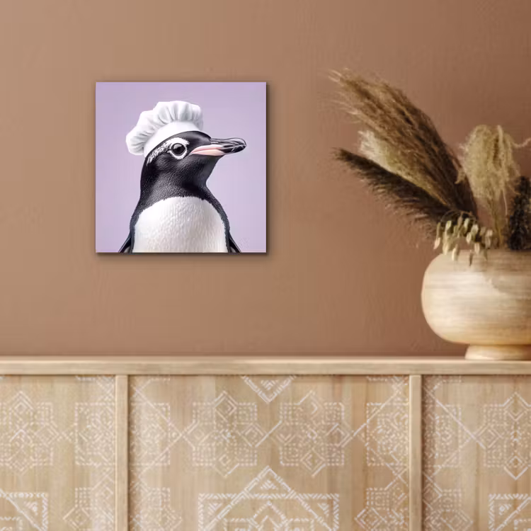 Pinguïn - Koksmuts - Lief - Paars aluminium wit klein -sfeer4