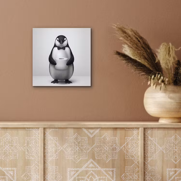 Pinguïn - WC rol - Wit aluminium wit klein -sfeer4