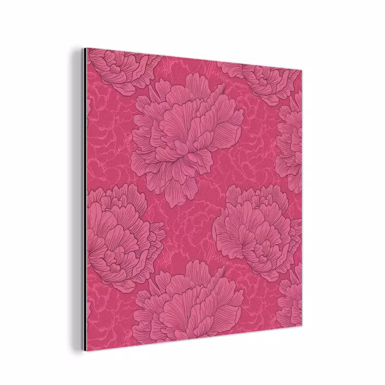 Pioenrozen - Energiek - Roze aluminium wit klein 46 -3d