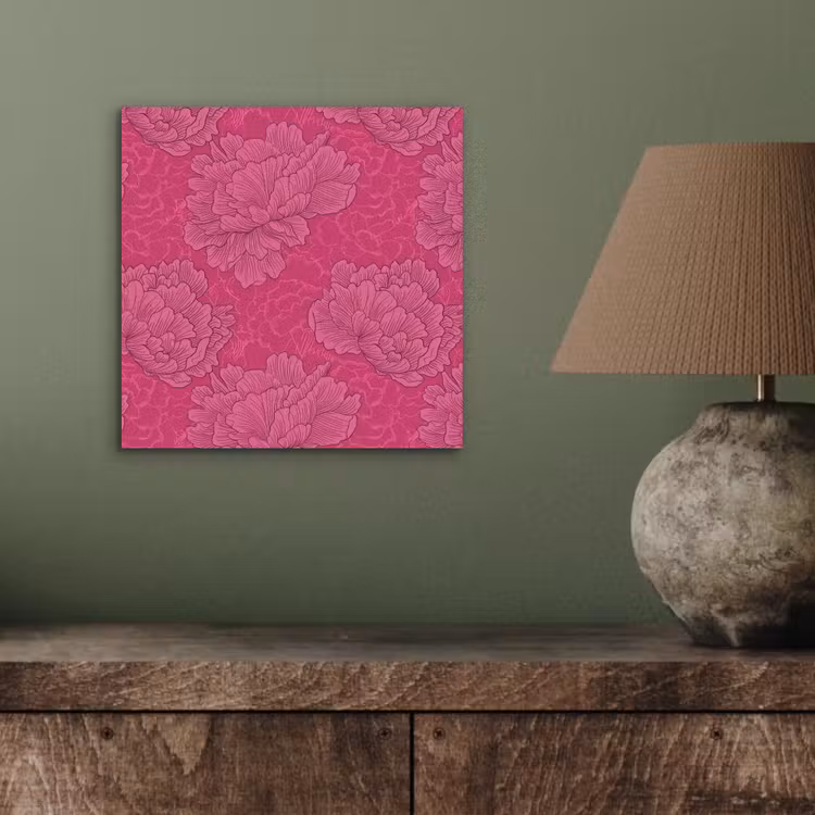 Pioenrozen - Energiek - Roze aluminium wit klein 46 -sfeer2