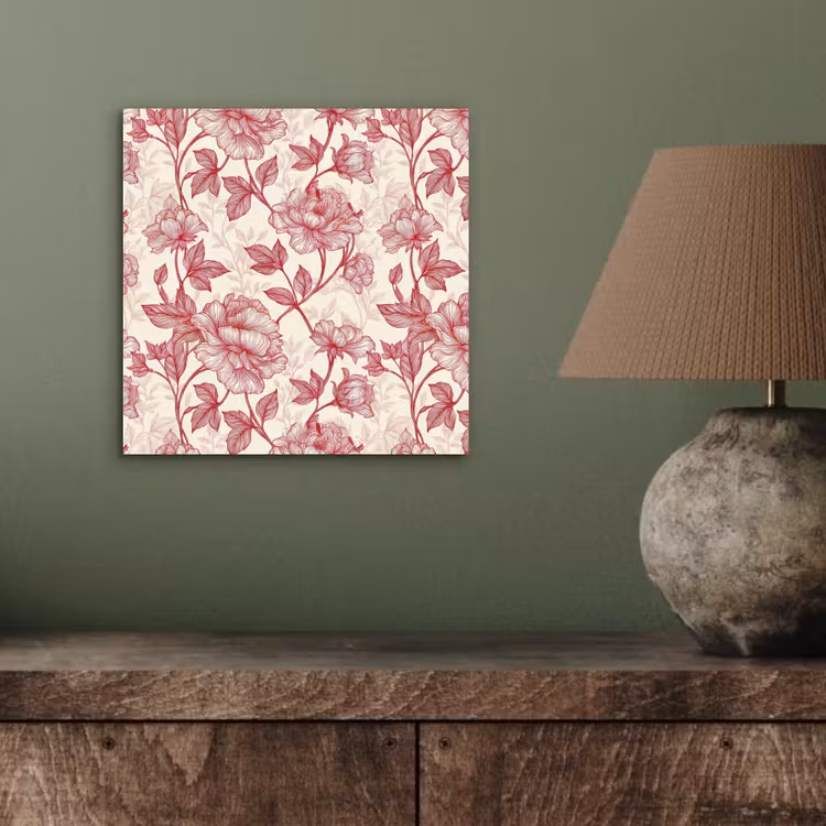 Pioenrozen - Modern -  Rood aluminium wit klein 46 -sfeer2