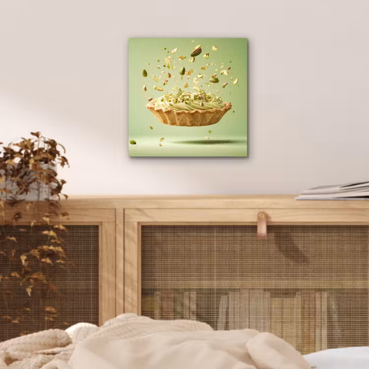Pistache - Taart - Noten - Eten aluminium wit klein -sfeer3