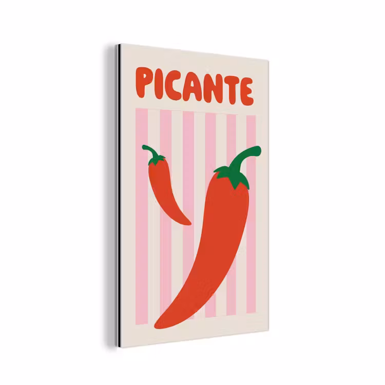 Pittig - Pepers - Rood aluminium wit klein -3d