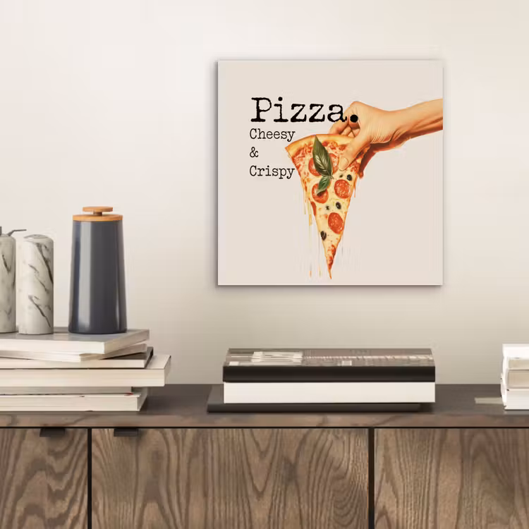 Pizza - Kaas - Pepperoni aluminium wit klein -sfeer1
