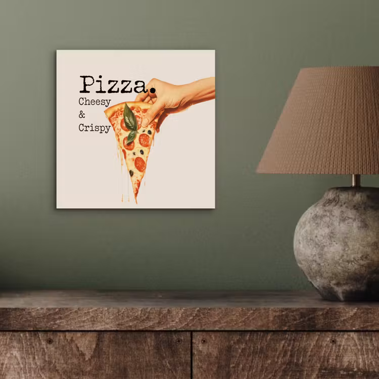 Pizza - Kaas - Pepperoni aluminium wit klein -sfeer2