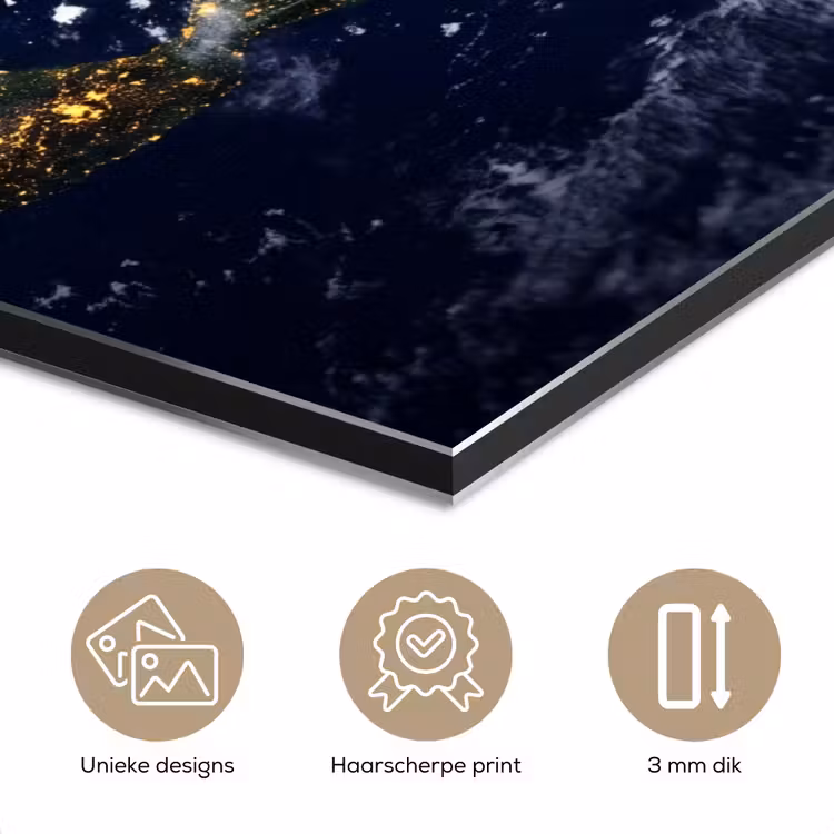 Aluminium schilderij - Planeet - Ruimte - Kosmos - Planeet - Ruimte - Kosmos aluminium wit klein
