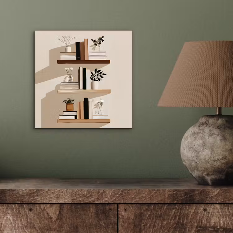 Plankjes - Boeken - Vaasjes - Planten aluminium wit klein -sfeer2