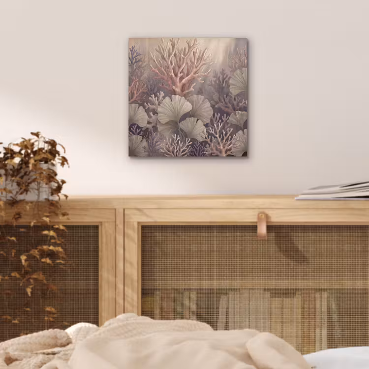 Plant - Bladeren - Zee - Illustratie - Groen aluminium wit klein -sfeer3