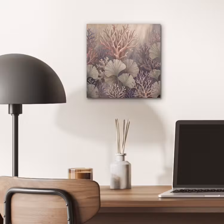 Plant - Bladeren - Zee - Illustratie - Groen aluminium wit klein -sfeer5