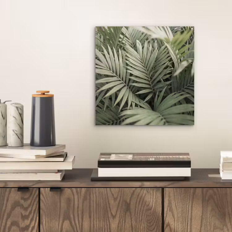 Plant - Palmbladeren - Natuur - Groen aluminium wit klein -sfeer1