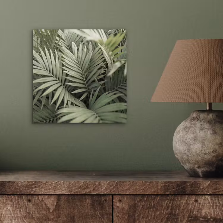 Plant - Palmbladeren - Natuur - Groen aluminium wit klein -sfeer2
