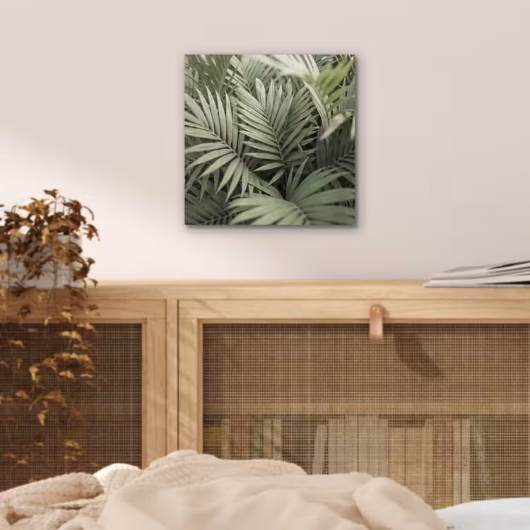 Plant - Palmbladeren - Natuur - Groen aluminium wit klein -sfeer3