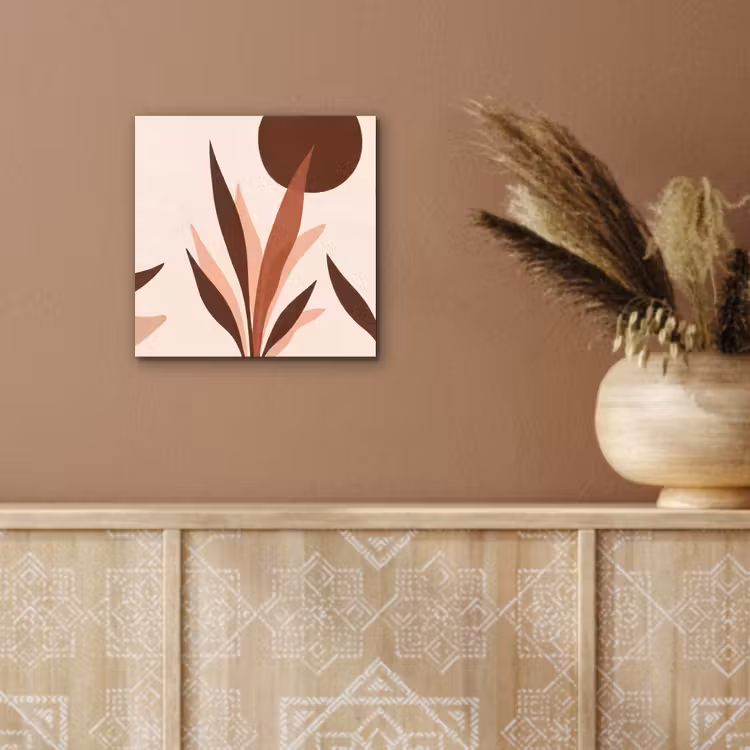 Planten - Abstract - Natuur - Bruin aluminium wit klein -sfeer4