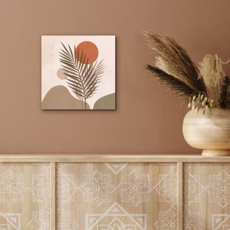 Planten - Bladeren - Abstract - Modern - Beige aluminium wit klein -sfeer4