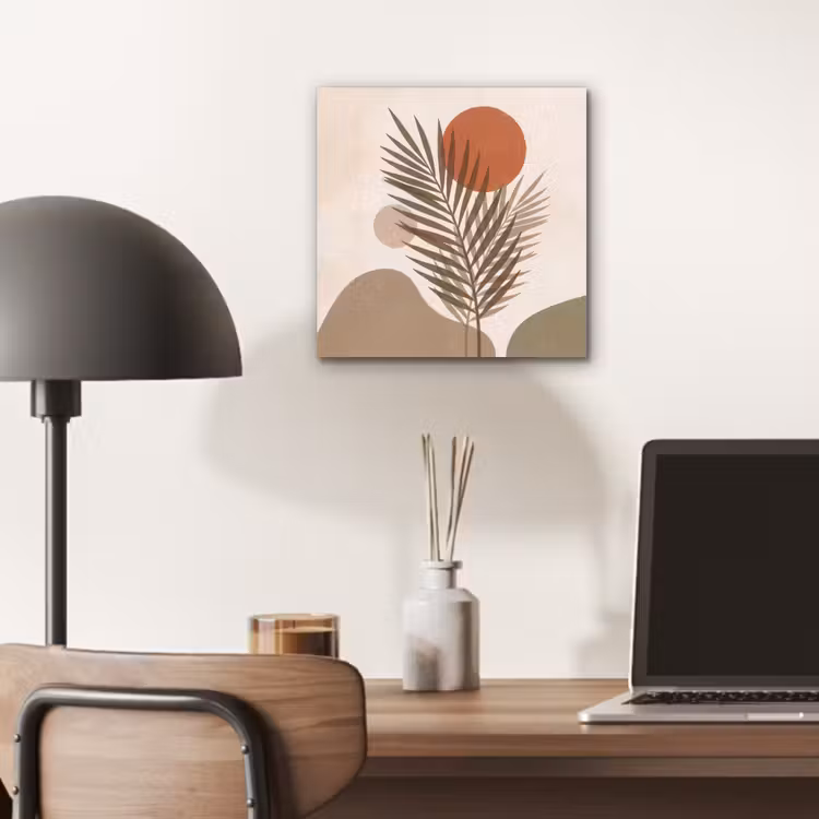 Planten - Bladeren - Abstract - Modern - Beige aluminium wit klein -sfeer5