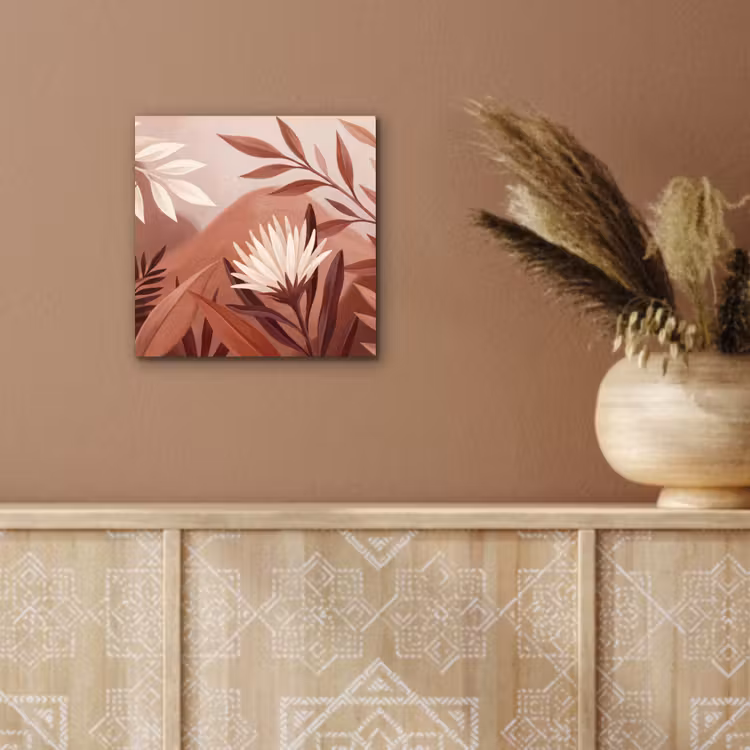 Planten - Bladeren - Botanisch - Modern - Bruin aluminium wit klein -sfeer4
