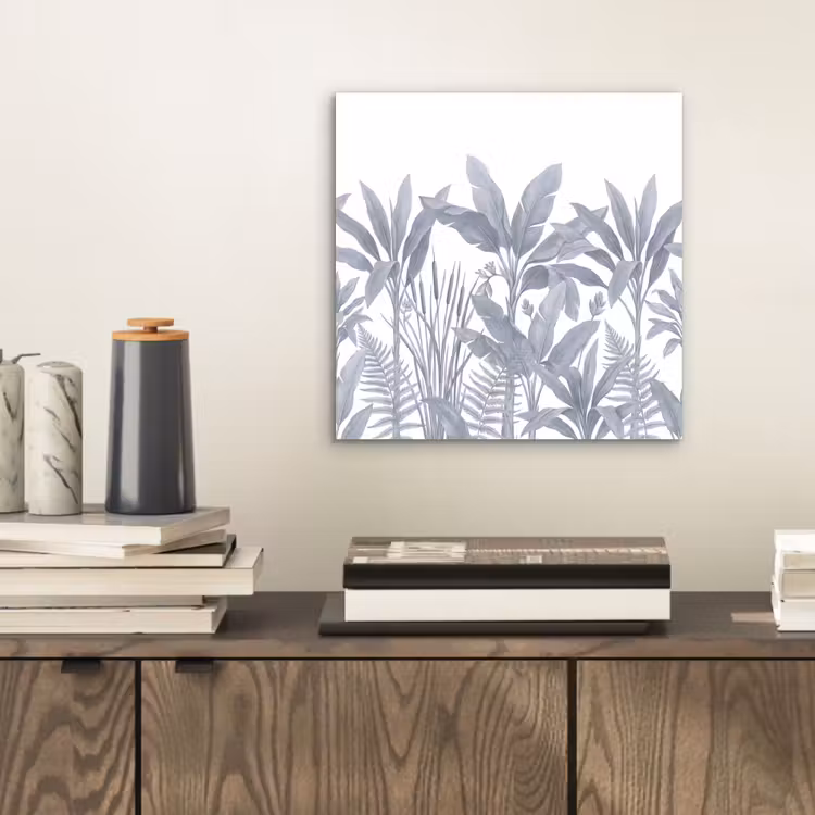 Planten - Bladeren - Natuur - Grijs aluminium wit klein -sfeer1