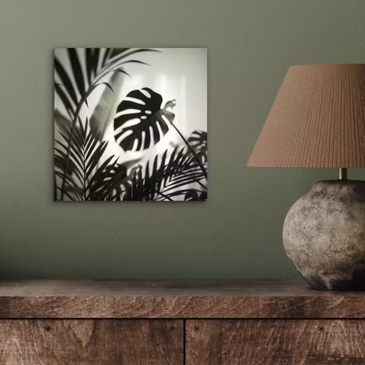Planten - Bladeren - Natuur - Minimalistisch - Groen aluminium wit klein -sfeer2
