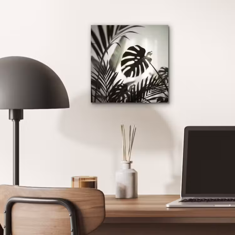 Planten - Bladeren - Natuur - Minimalistisch - Groen aluminium wit klein -sfeer5
