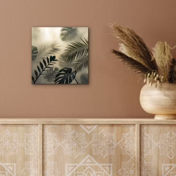 Planten - Bladeren - Schaduwen - Groen - Modern aluminium wit klein -sfeer4