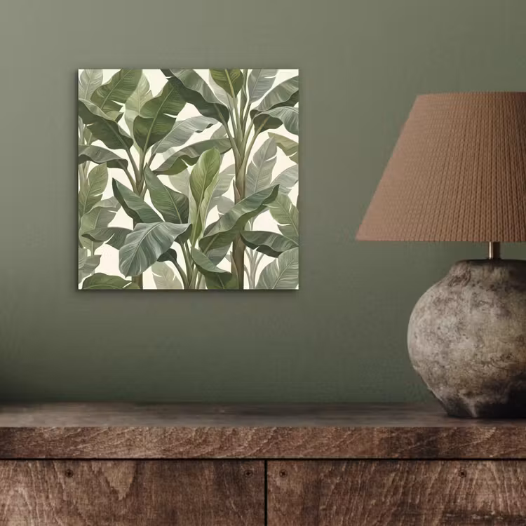 Planten - Bladeren - Tropisch - Groen aluminium wit klein -sfeer2