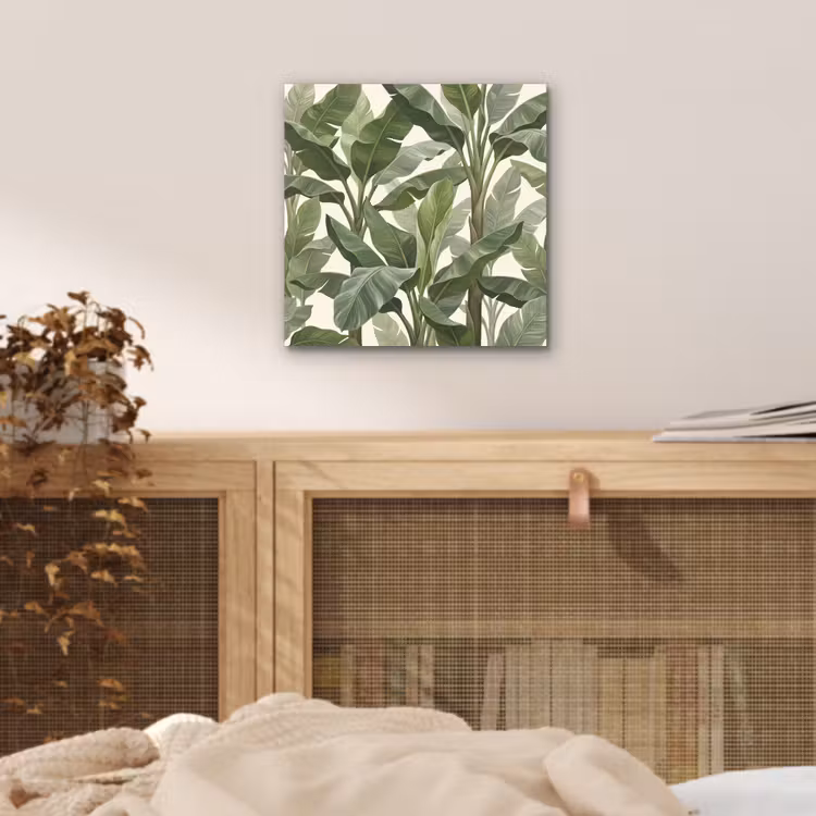 Planten - Bladeren - Tropisch - Groen aluminium wit klein -sfeer3