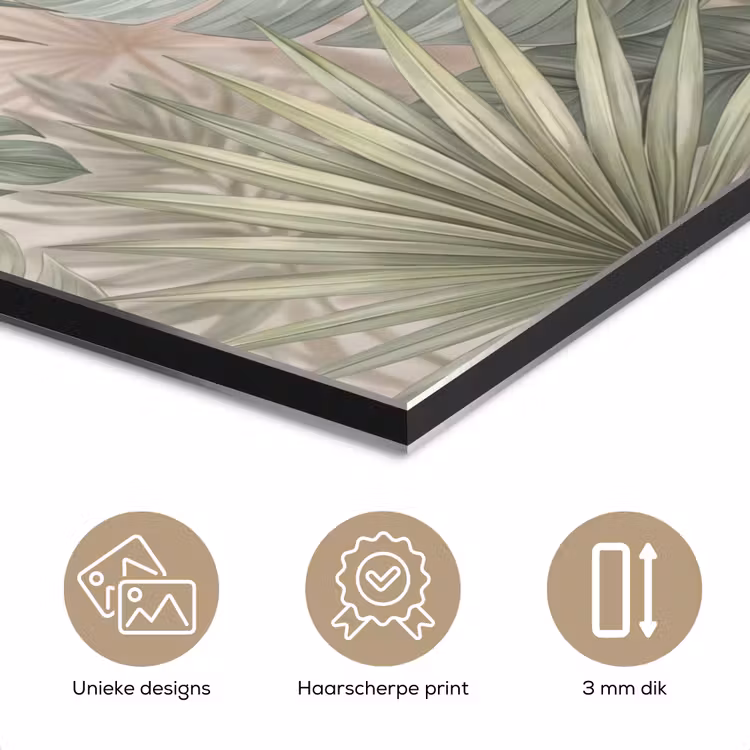 Planten - Tropisch - Bladeren - Groen - Natuur aluminium wit klein -closeup_NL
