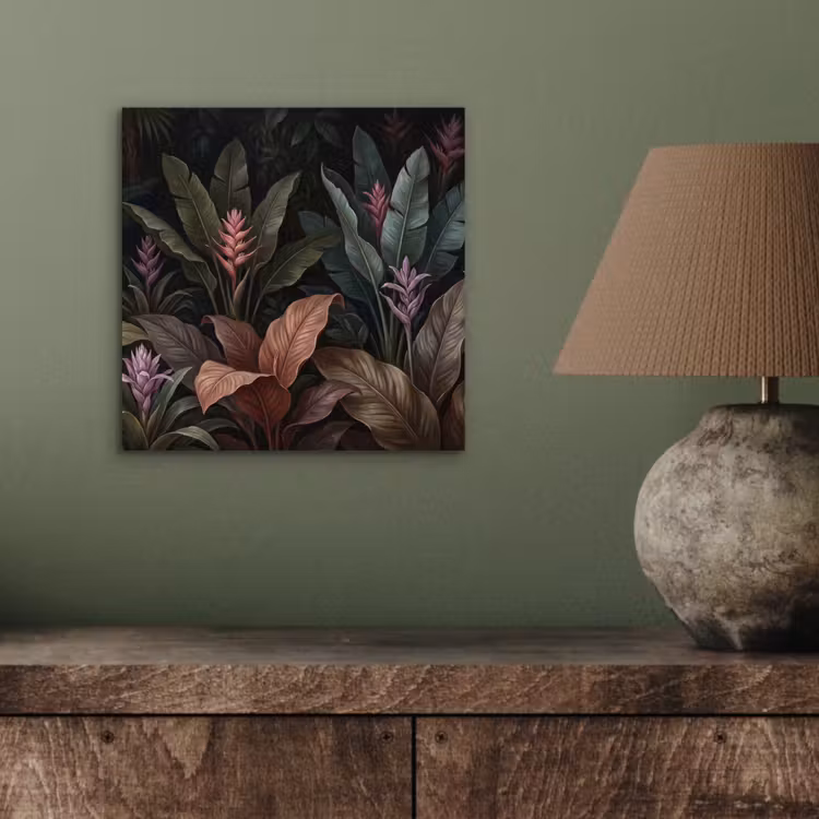 Planten - Tropisch - Jungle - Donker - Natuur aluminium wit klein -sfeer2
