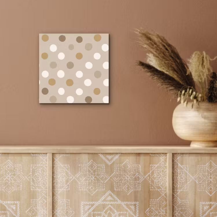 Polka - Dots - Beige aluminium wit klein 46 -sfeer4