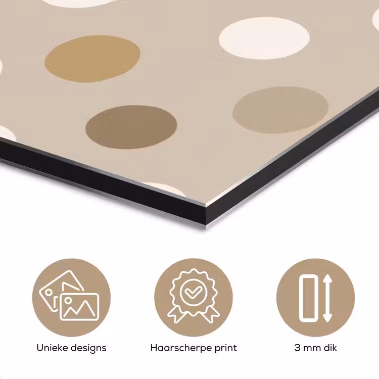 Polka - Dots - Beige aluminium wit klein 46 -closeup_NL