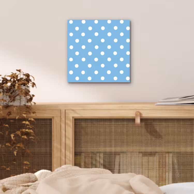 Polka - Dots - Blauw aluminium wit klein 46 -sfeer3