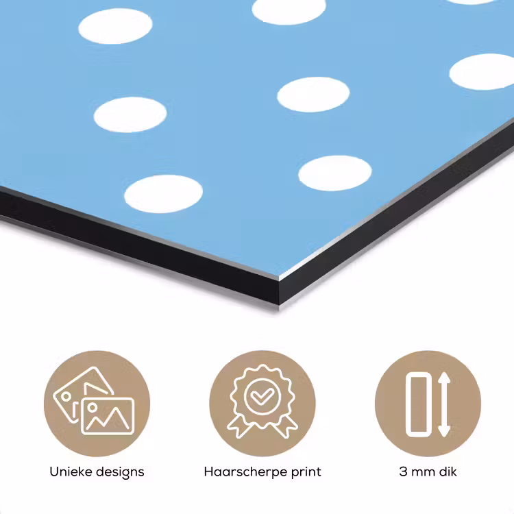 Polka - Dots - Blauw aluminium wit klein 46 -closeup_NL