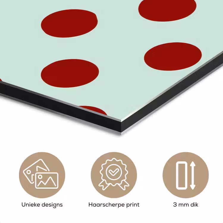 Polka - Dots - Rood aluminium wit klein 46 -closeup_NL