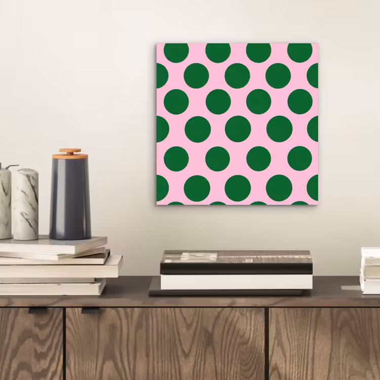 Polkadots - Patroon - Groen aluminium wit klein 46 -sfeer1