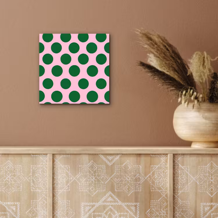 Polkadots - Patroon - Groen aluminium wit klein 46 -sfeer4