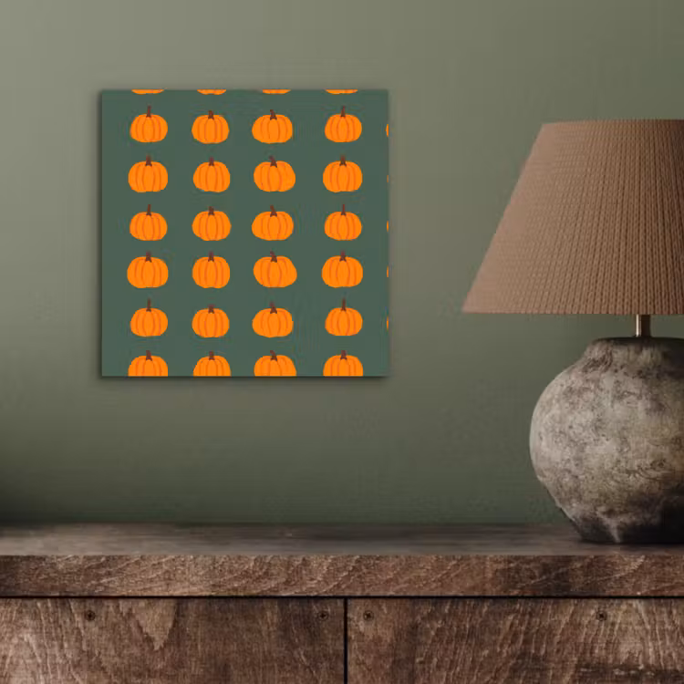 Pompoen - Patroon - Oranje aluminium wit klein 46 -sfeer2