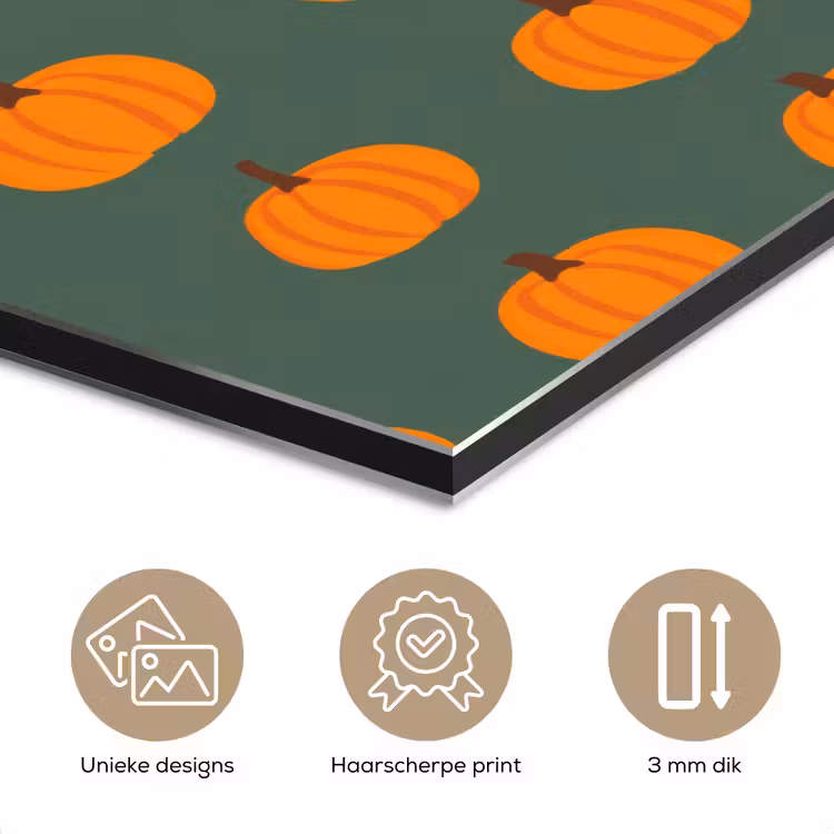 Pompoen - Patroon - Oranje aluminium wit klein 46 -closeup_NL