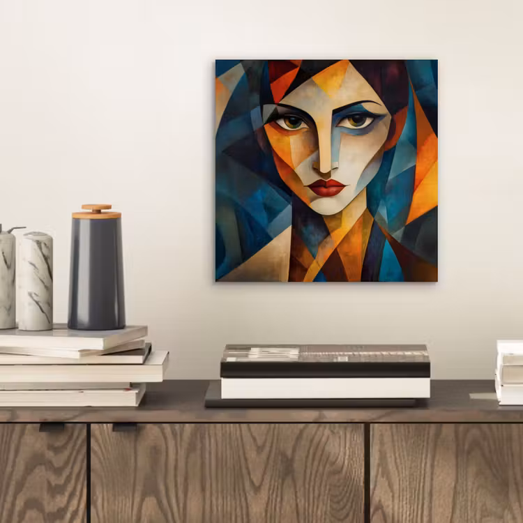 Portret - Abstract - Vormen aluminium wit klein -sfeer1